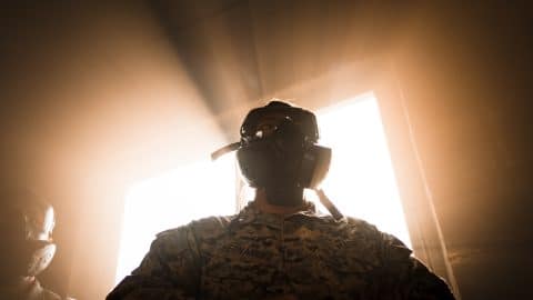 III MSB | GAS, GAS, GAS A Marine in a gas chamber.